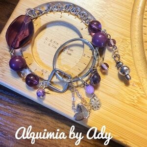 Purple statement bracelet